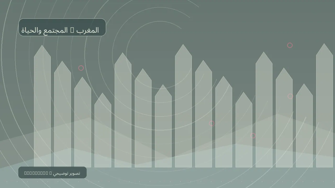 المجتمع والحياة / المغرب — رسم تحريري توضيحي غير فوتوغرافي